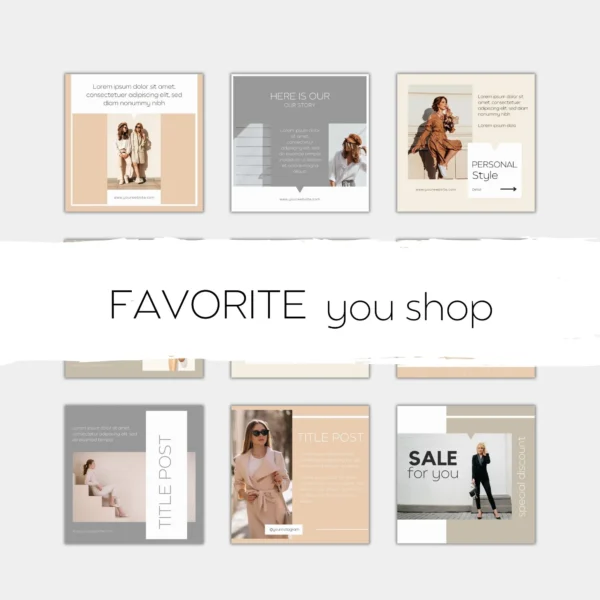 Beige instagram template