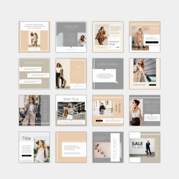 Beige instagram template