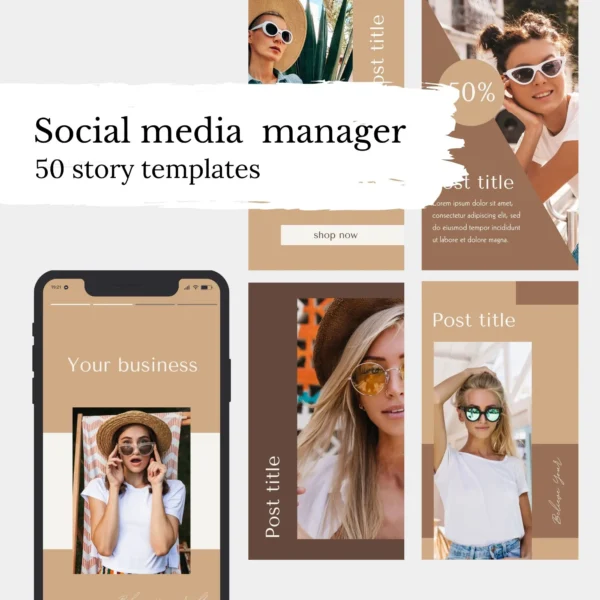 Social media story template