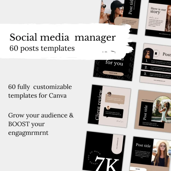 Social media manager post template