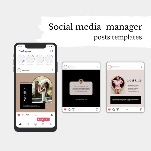 Social media manager post template