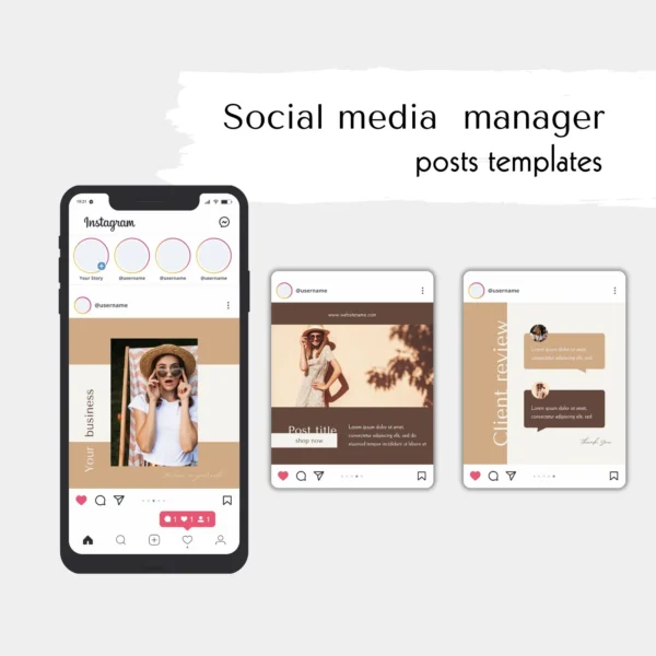 Social media post template